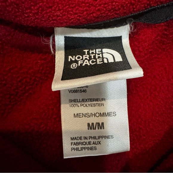 Vtg The North Face Red Burgundy 1/4 Zip Fleece Pullover Men’s Sz Med TNF Fleece - Picture 5 of 16